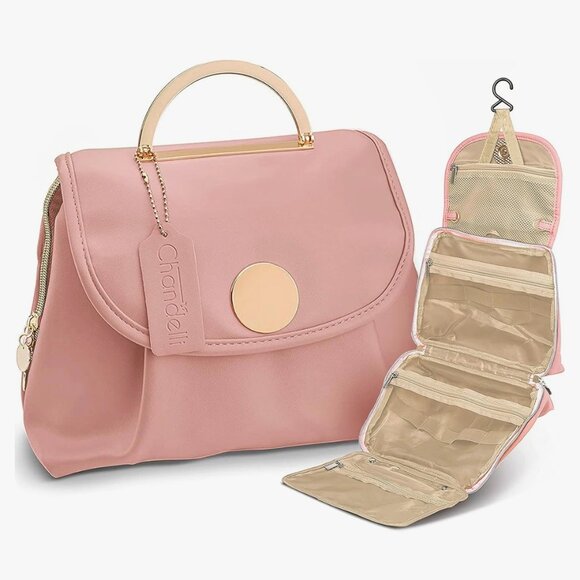 Chandelli Pink Travel Toiletry Bag for Women - Picture 1 of 4